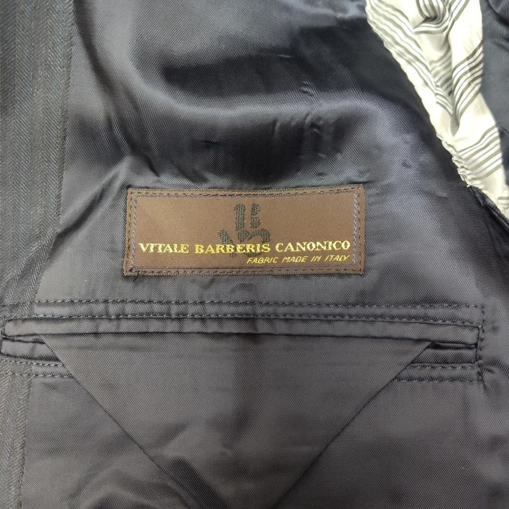 Brooks Brothers Regent Blazer Mens 42R Blue Vitale Barberis Wool Suit Jacket USA